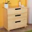 Kommode Kiefer massiv Vollholz natur 002 - Abmessung 80 x 80 x 42 cm (H x B x T)