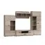 Wohnwand - Set C Gabes für Wohnzimmer, 4-teilig, Farbe: Eiche Sonoma, hohen Vitrine, Hängeregal, TV-Unterschrank, kleinen Vitrine