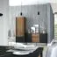 Kommode Mairenke 05, Farbe: Walnuss / Schwarz matt - Abmessungen: 79 x 150 x 40 cm (H x B x T)