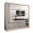 Schiebetürenschrank / Kleiderschrank Aizkorri 05B mit Spiegel, Farbe: Weiß matt / Eiche Sonoma - Abmessungen: 200 x 200 x 62 cm (H x B x T)