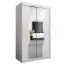 Schiebetürenschrank / Kleiderschrank Robinyera 02 mit Spiegel, Farbe: Weiß Matt - Abmessungen: 200 x 120 x 62 cm ( H x B x T)