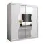 Schiebetürenschrank / Kleiderschrank Robinyera 04 mit Spiegel, Farbe: Weiß matt - Abmessungen: 200 x 180 x 62 cm ( H x B x T)