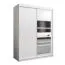Schiebetürenschrank / Kleiderschrank Aizkorri 04A mit Spiegel, Farbe: Weiß matt - Abmessungen: 200 x 180 x 62 cm (H x B x T)