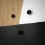 Drehtürenschrank / Kleiderschrank Sirte 03, Farbe: Eiche / Weiß / Schwarz matt - Abmessungen: 190 x 120 x 50 cm (H x B x T)