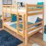 Stockbett 120 x 190 cm für Erwachsene "Easy Premium Line" K24/n, Kopf- und Fußteil gerade, Buche Massivholz Natur lackiert, teilbar