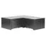 Jugendzimmer - Ecklowboard Marincho 12, Farbe: Schwarz - Abmessungen: 35 x 105 x 106 cm (H x B x T)