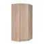 Drehtürenschrank / Eckkleiderschrank Festos 01, Farbe: Eiche - Abmessungen: 212 x 94 x 94 cm (H x B x T)