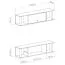 Jugendzimmer - Hängeschrank Burdinne 12, Farbe: Weiß / Eiche - Abmessungen: 30 x 125 x 25 cm (H x B x T)