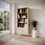 Schlichtes Bücherregal mit genügend Fächer Sloughia 01, Farbe: Beige, Maße: 194 x 88 x 38 cm, mit ABS-Kantenschutz, modernes und einfaches Design