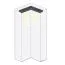 Oberer LED-Rahmen für Drehtürenschrank / Eckkleiderschrank Siumu 04 und Anbaumodul, Farbe: Beige - Breite: 56/40 cm