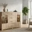 Vitrine Kikori 20, Farbe: Sonoma Eiche - Abmessungen: 103 x 130 x 40 cm (H x B x T)