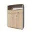 Kommode Rabaul 04, Farbe: Sonoma Eiche - Abmessungen: 126 x 94 x 40 cm (H x B x T)