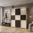 Schiebetürenschrank / Kleiderschrank Rabaul 37, Farbe: Sonoma Eiche hell / Sonoma Eiche dunkel - Abmessungen: 210 x 180 x 60 cm (H x B x T)