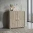 Kommode Cianjur 07, Farbe: Eiche / Weiß - Abmessungen: 108 x 105 x 40 cm (H x B x T)