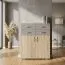 Kommode Ciomas 05, Farbe: Sonoma Eiche / Grau - Abmessungen: 104 x 90 x 40 cm (H x B x T)