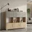 Kommode Ciomas 21, Farbe: Sonoma Eiche / Grau - Abmessungen: 104 x 130 x 40 cm (H x B x T)