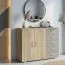 Kommode Ciomas 10, Farbe: Sonoma Eiche / Grau - Abmessungen: 104 x 130 x 40 cm (H x B x T)