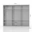 Schwebetürenschrank / Kleiderschrank Siumu 09, Farbe: Beige / Beige Hochglanz - 224 x 272 x 61 cm (H x B x T)