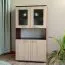 Vitrine Cikupa 42, Farbe: Nuss / Ulme - Abmessungen: 160 x 90 x 40 cm (H x B x T)