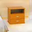 Nachtkommode Grogol 21, Farbe: Erle - Abmessungen: 50 x 45 x 35 cm (H x B x T)