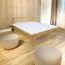 Bett Buche massiv 180 x 200 cm Natur