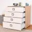 Kinderzimmer - Kommode Benjamin 06, Farbe: Buche / Creme - 89 x 84 x 56 cm (H x B x T)