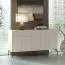 Kommode Asau 14, Farbe: Kaschmir / Eiche dunkel - Abmessungen: 83 x 150 x 47 cm (H x B x T)
