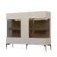 Kommode Asau 13, Farbe: Kaschmir / Eiche dunkel - Abmessungen: 125 x 152 x 42 cm (H x B x T)