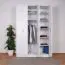 Drehtürenschrank / Kleiderschrank Muros 04, Farbe: Weiß - 222 x 150 x 52 cm (H x B x T)