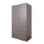 Schmaler Kleiderschrank Hannut 39, Farbe: Anthrazit - Abmessungen: 190 x 100 x 56 cm (H x B x T)