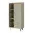 Eleganter Schrank Sampont 05, Mintgrün / Eiche dunkel, 170 x 80 x 42 cm, mit 9 Fächern und 2 Schubladen, ABS-Kanten, exakte Konstruktion, langlebig