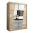 Schiebetürenschrank / Kleiderschrank Guajara 03 mit Spiegel, Farbe: Eiche Sonoma - Abmessungen: 200 x 150 x 62 cm (H x B x T)