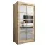 Schiebetürenschrank / Kleiderschrank Aizkorri 01B mit Spiegel, Farbe: Eiche Sonoma - Abmessungen: 200 x 100 x 62 cm (H x B x T)