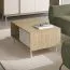 Wohnzimmer Komplett - Set C Tamino | 3-teilig | mit hellen Design | Farbe: Eiche / Kaschmir | ABS-Kantenschutz | 1 Vitrine | 1 Sideboard | 1 Couchtisch