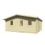 Gartenhaus Ötscher 01 inkl. Fußboden - 40 mm Blockbohlenhaus, Grundfläche: 35,40 m², Satteldach, 6 Fenster mit Doppelverglasung aus Isolierglas