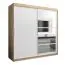 200 cm breiter Kleiderschrank mit 10 Fächern und 2 Türen | Farbe: Sonoma Eiche / Weiß Abbildung