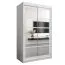 120 cm breiter Kleiderschrank mit 5 Fächern und 2 Türen | Farbe: Weiß Abbildung