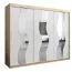 250 cm breiter Kleiderschrank mit 10 Fächern und 3 Türen | Farbe: Sonoma Eiche / Weiß Abbildung