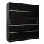180 cm breiter Kleiderschrank mit 10 Fächern und 2 Türen | Farbe: Schwarz Abbildung