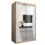 120 cm breiter Kleiderschrank mit 2 Türen | 5 Fächer | Farbe: Sonoma Eiche / Weiß Abbildung