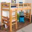 Hochbett 90 x 190 cm | Massivholz: Buche | Natur Lackiert | umbaubar in Einzelbett | Premium-Qualität | inkl. Rollrost Abbildung