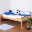 Kinderbett 90 x 190 cm | Massivholz: Buche | Natur Lackiert Abbildung