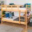 Massivholz Etagenbett für Kinder und Jugendliche | Matratzenmaß: 120 x 190 cm | Natur Lackiert | umbaubar in 2 Einzelbetten | Premium-Qualität | inkl. Rollroste Abbildung