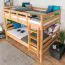 Massivholz Etagenbett für Kinder und Jugendliche | Matratzenmaß: 120 x 190 cm | Natur Lackiert | umbaubar in 2 Einzelbetten | Premium-Qualität | inkl. Rollroste Abbildung