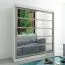 180 cm breiter Kleiderschrank mit 10 Fächern und 2 Türen | Farbe: Sonoma Eiche / Weiß Abbildung