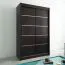 150 cm breiter Kleiderschrank mit 5 Fächern und 2 Türen | Farbe: Schwarz Abbildung