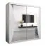 200 cm breiter Kleiderschrank mit 2 Türen | 10 Fächer | Farbe: Weiß Abbildung
