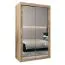 120 cm breiter Kleiderschrank mit 5 Fächern und 2 Türen | Farbe: Sonoma Eiche Abbildung