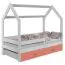 80 x 160 cm Kinderbett | inkl. Stauraum / Schublade | Massivholz: Kiefer | Weiß Lackiert | mit Rausfallschutz | inkl. Lattenrost Abbildung