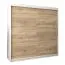 2 Meter breiter Kleiderschrank mit 2 Türen | Farbe: Sonoma Eiche / Weiß Abbildung